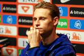 Frenkie de Jong bij de bewuste persconferentie ©Pro Shots
