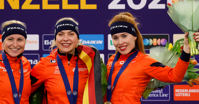 Antoinette Rijpma-de Jong verslaat Joy Beune in Thialf, ook schaatstalent (17) naar World Cups