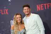 NFL-speler Patrick Mahomes met zijn vrouw Brittany. © Getty Images