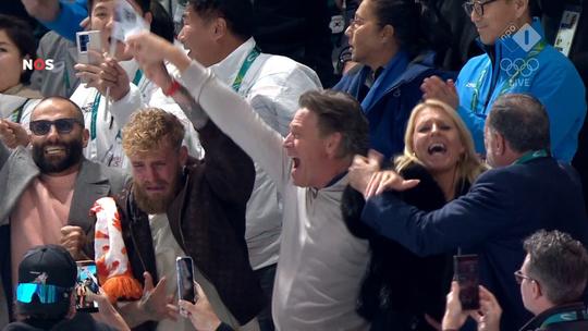 Hevige emoties na goud Jutta Leerdam op Winterspelen: verloofde Jake Paul in tranen, ouders gaan uit hun dak