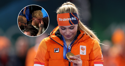 Jutta Leerdam na olympische titel geconfronteerd met 'echt schattige' beelden van Jake Paul: 'Zo is hij normaal niet'