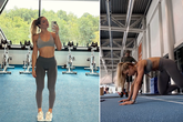 Jutta Leerdam laat via Instagram zien hoe ze aan het trainen is. © Jutta Leerdam