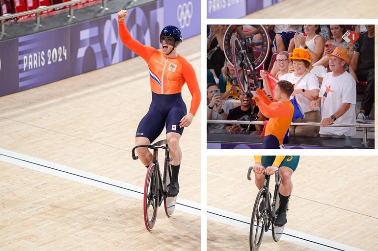 Gelukshoedjes doen hun werk: ouders van Harrie (Hattrick) Lavreysen juichen hem naar drie keer olympisch goud