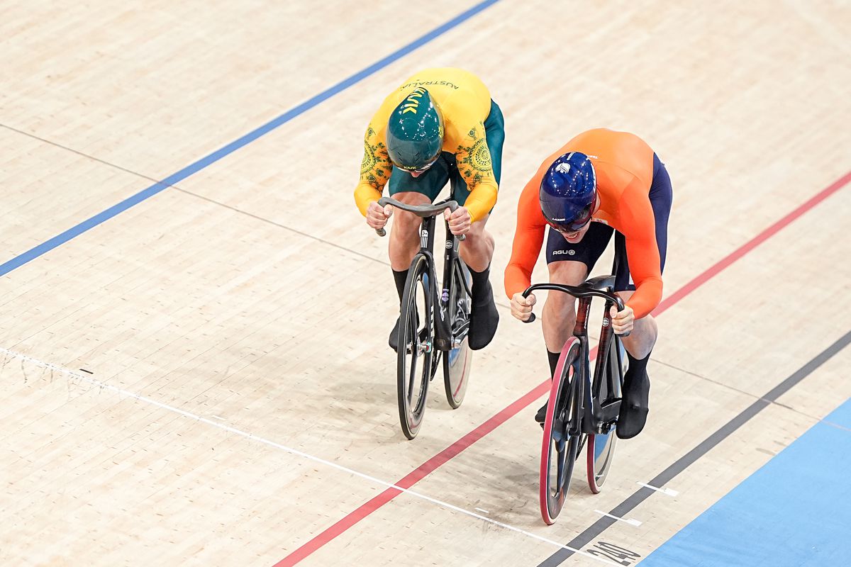 Fenomeen Harrie Lavreysen doet het weer en sprint naar goud op Olympische Spelen