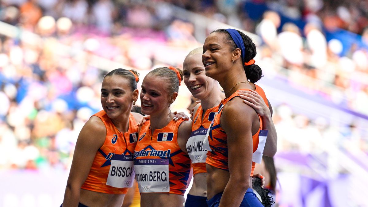 Bijrol voor Nederlandse vrouwen in finale 4x100 meter bij Amerikaans feestje