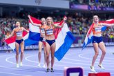 Lieke Klaver, Cathelijn Peeters, Lisanne de Witte en Femke Bol  © Getty Images