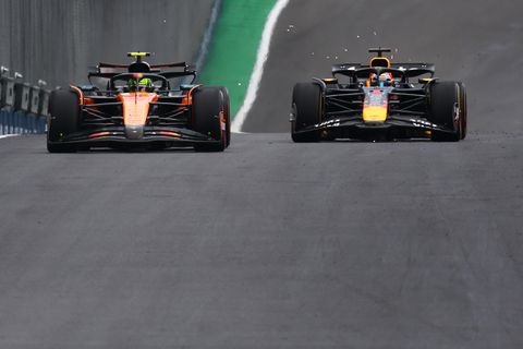 Inhaalkoning Max Verstappen bekroont schitterende race in Brazilië met podiumplek
