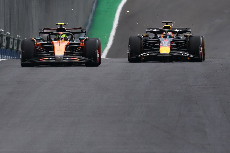 Inhaalkoning Max Verstappen bekroont schitterende race in Brazilië met podiumplek