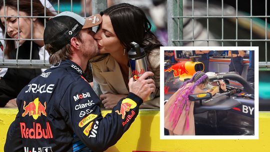 Schattige beelden duiken op: 'bonusdochter' Penelope speelt met lachende Max Verstappen in zijn F1-auto