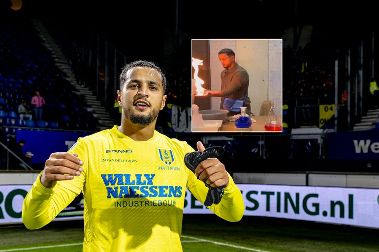 Waaghals Mohamed Ihattaren laat zijn hand in de fik zetten