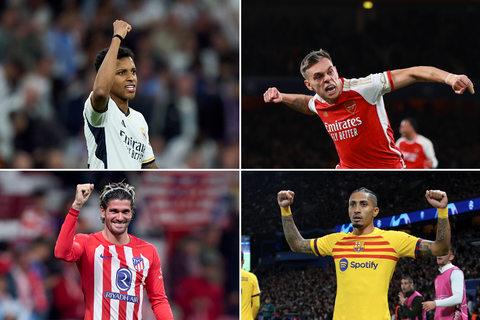 Gedeeld record: achttien goals in heenwedstrijden kwartfinales Champions League