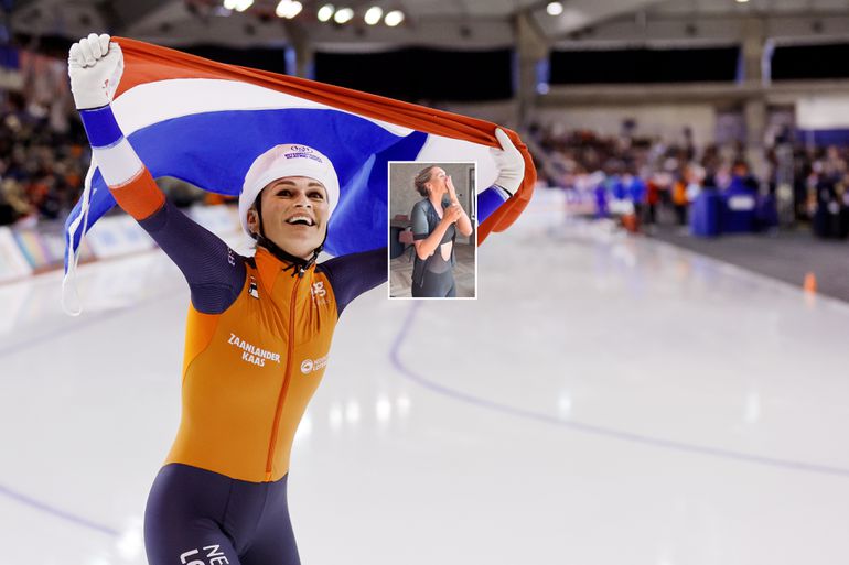 Ondeugende topschaatsster Irene Schouten verbaast tv-presentator: 'Met dit erin!'