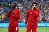 Sadio Mané en Mohamed Salah. Getty Images