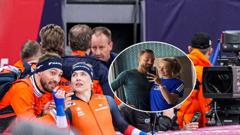 Topschaatser Kjeld Nuis lacht vriendin Joy Beune uit bij bijzondere uitdaging: 'Kijk hoe klein!'