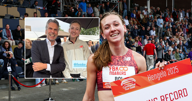 Hooggeëerd bezoek voor topatlete Femke Bol bij FBK Games: 'Dit is het hoogtepunt van mijn dag'
