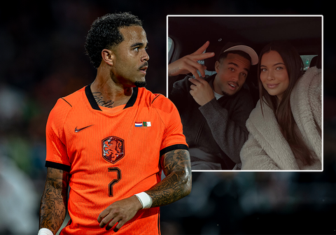 Oranje-international Justin Kluivert en vrouw Shanna Taihuttu staan stil bij liefdevolle mijlpaal