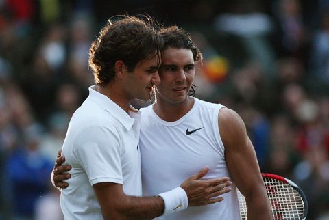 Tennisiconen Rafael Nadal en Roger Federer zagen nauwelijks iets, maar speelden toch beste finale ooit op Wimbledon