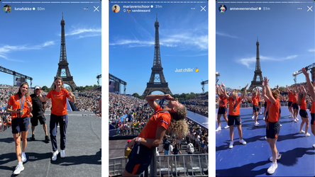 Mega gezellig Nederlands feestje bij hockeysters na olympisch goud: juichen, dansen en blije gezichten in Parijs