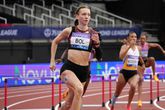 Femke Bol tijdens de 400 meter horden in Londen © Getty Images.