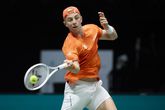 Tallon Griekspoor steelt met opvallend kapsel de show bij Davis Cup: 'Speelde al langer in mijn hoofd'