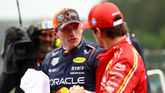Max Verstappen en Charles Leclerc / Getty Images