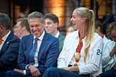 Premier Dick Schoof was aanwezig bij de huldiging van de medaillewinnaars op de Paralympische Spelen © ANP