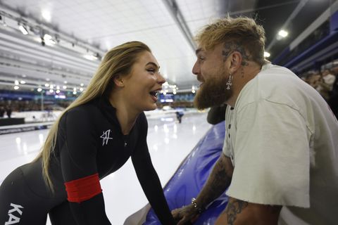 Topschaatsster Jutta Leerdam reageert op vergaand verzoek van Jake Paul: 'Stel je voor...'