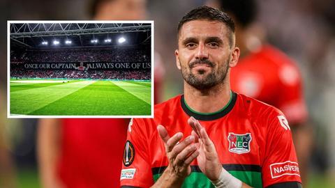Ajax-fans pakken groots uit voor veelbesproken NEC'er Dusan Tadic (37) én bijzonder jubileum: 'Altijd één van ons'