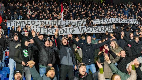 Een spandoek voor Quinten Timber © Pro Shots