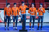 De Nederlandse shorttrackers. © Getty Images