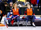 Femke Kok en Jutta Leerdam zaten dicht bij elkaar dit EK sprint ©ANP