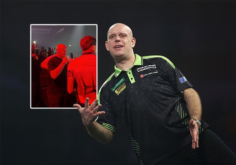 Opvallende beelden: topdarter Michael van Gerwen gaat los op technofeest, Dirk van Duijvenbode reageert enthousiast