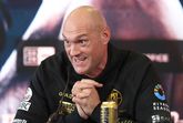 Tyson Fury op de persconferentie / Getty Images