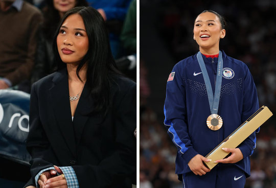Populaire olympische turnster doet nekken draaien en gaat viraal bij basketbalwedstrijd