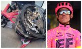 De gebroken fiets van Andrey Amador / Beeldbewerking Sportnieuws.nl © X, Getty Images