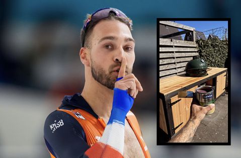 Topschaatser Kjeld Nuis zet zichzelf letterlijk en figuurlijk in het zonnetje: 'Mezelf belonen'