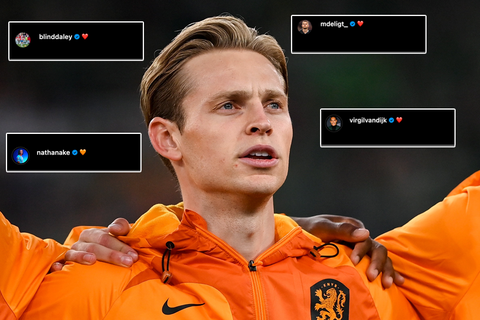 'Je zult gemist worden': hartverwarmende reacties aan adres EK-missende Frenkie de Jong