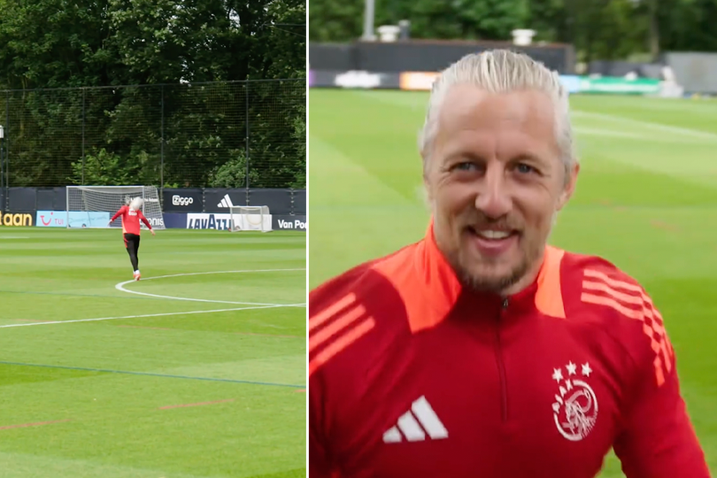 Remko Pasveer steelt met bijzondere truc de show op training Ajax: 'Beste techniek van Ajax 1'