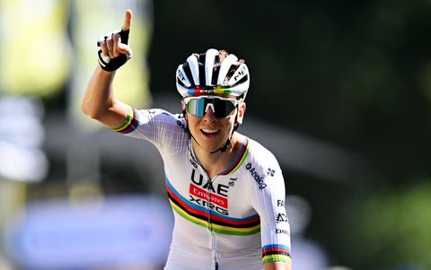 Tadej Pogacar teleurgesteld over duel met Mathieu van der Poel in Tour: 'Helaas kwam er geen herkansing'