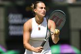 Aryna Sabalenka tijdens de halve finale van Wimbledon © GettyImages.