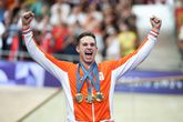 Harrie Lavreysen werd met drie keer goud de beste Nederlandse olympiër ooit. ©Getty Images