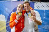 Pien Sanders en Thijs van Dam: het gouden stelletje uit Nederland. © Getty Images