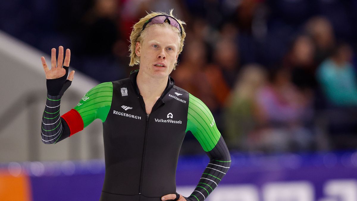 21-jarige sprinter op z'n hoede na snelste tijd in Thialf: 'Hiervan raakt Jordan Stolz niet onder de indruk'