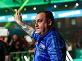 Kim Huybrechts moet het WK darts al snel uitzwaaien. ©PDC