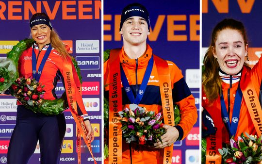 Zoveel prijzengeld schaatsten EK-winnaars Jutta Leerdam, Jenning de Boo en Antoinette Rijpma-de Jong binnen