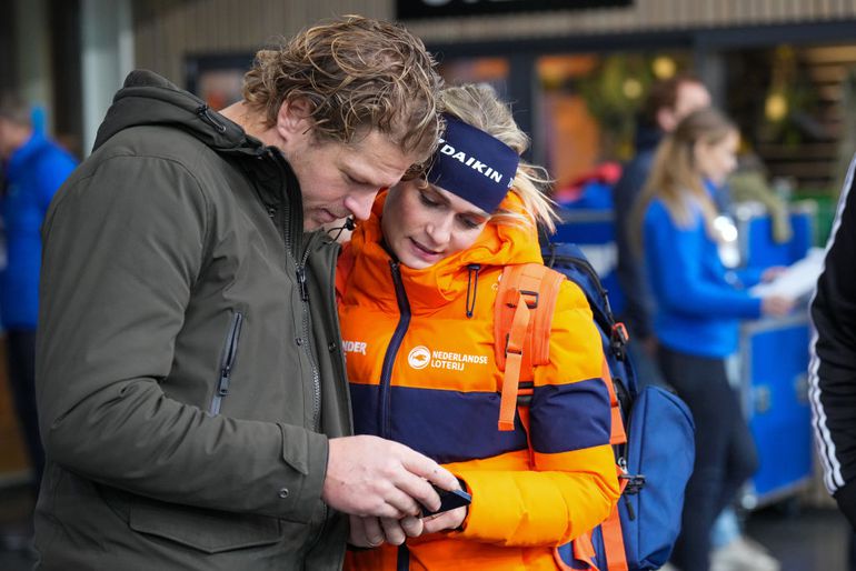 Irene Schouten ziet man Dirkjan veranderen door pasgeboren zoontje: 'Eerst kreeg ik altijd meteen een kus'