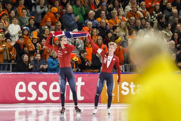 Noorse allroundkampioen zet concurrenten op scherp: 'Goed voor de sport dat niet alleen Nederlanders winnen'