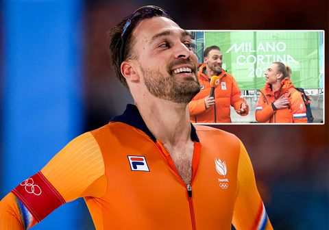 Familie Joy Beune juicht voor concurrent Kjeld Nuis tijdens Spelen in Milaan: 'Ze gingen helemaal los'