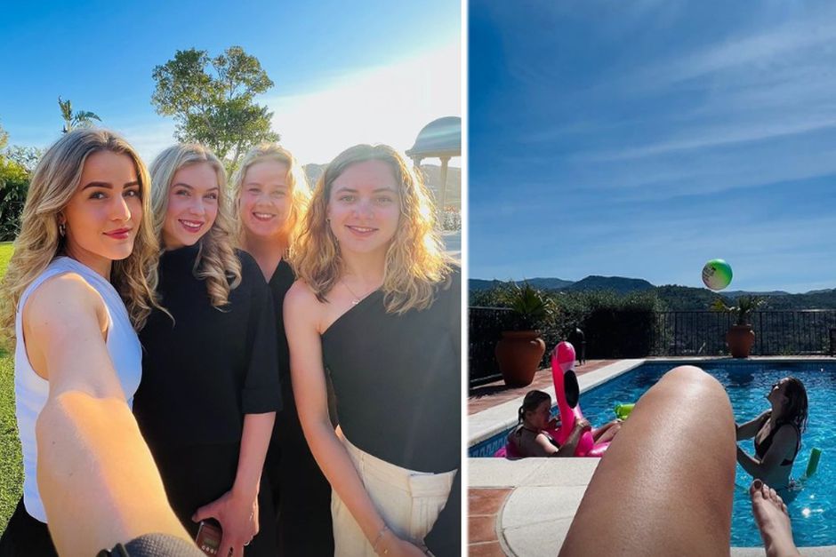 Joy Beune en haar vriendinnen komen even bij in de zon: 'Tijd om te chillen na 4,5 uur'