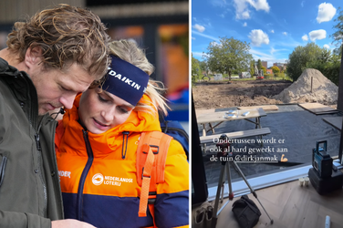 Zwangere Irene Schouten zet haar man flink aan het werk, droomhuis ex-topschaatsster krijgt steeds meer vorm